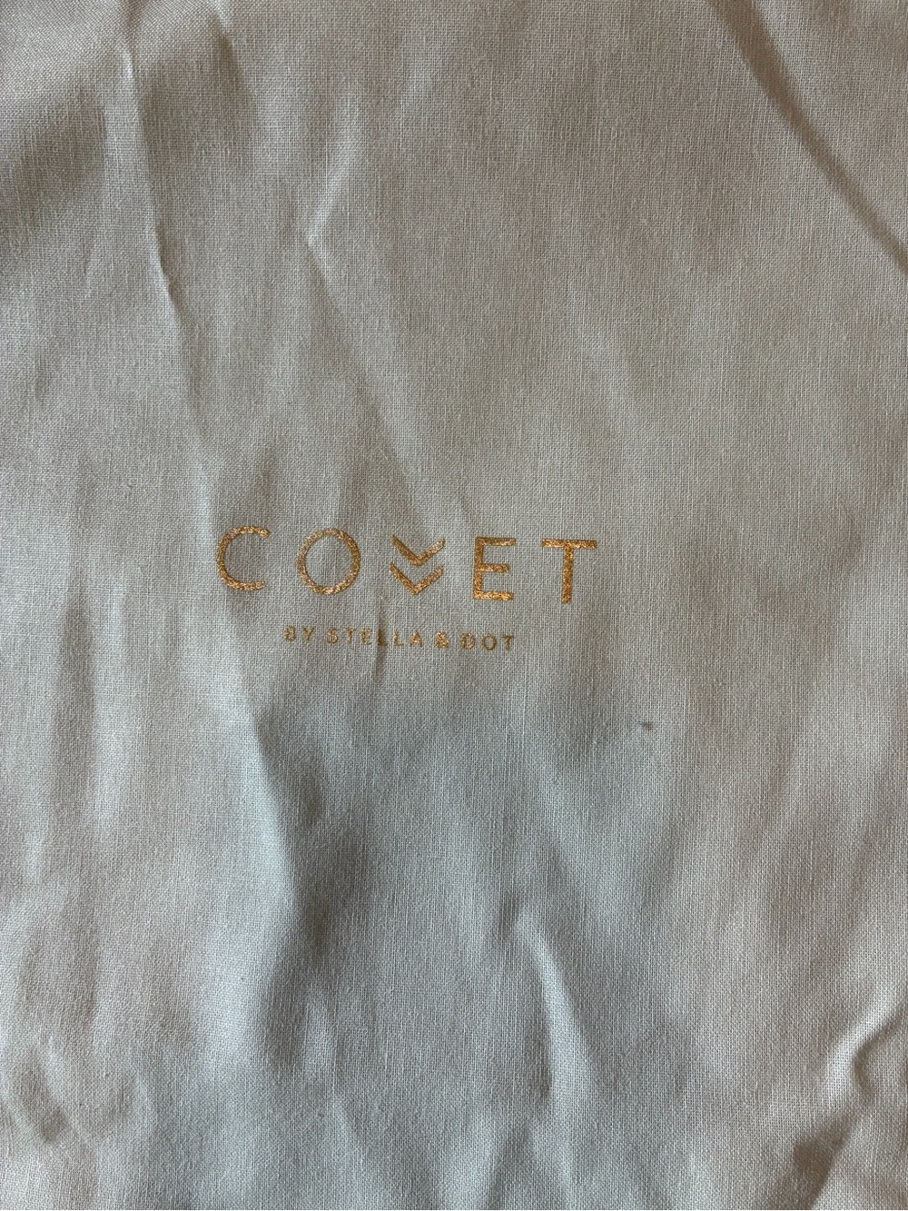 Stella & Dot Cream Tote with Gold Logo